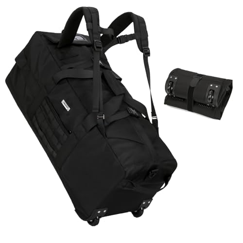 80L Waterproof Rolling Tactical Duffel Bag