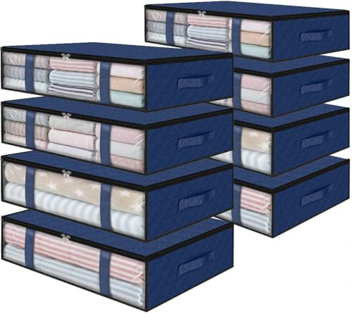 8 Pack Foldable Under Bed Storage Bags