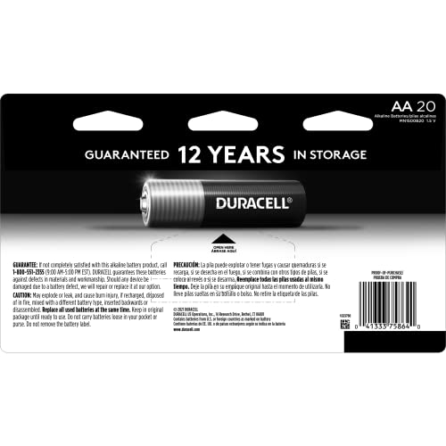 Duracell AA Batteries 20 Count Pack
