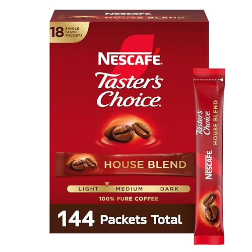 144 Pack Nescafe Instant Coffee Packets House Blend