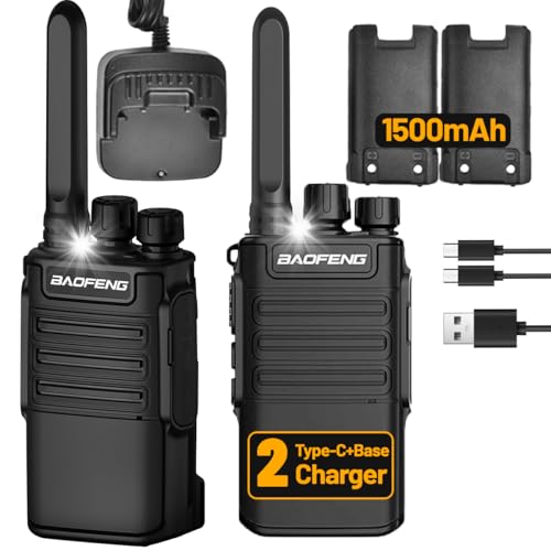 2 Pack Rechargeable Long Range Walkie Talkies