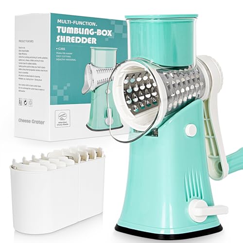 Rotary Cheese Grater with 5 Interchangeable Blades