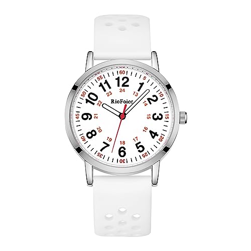 Nurse Watch Waterproof Silicone Band Easy Read