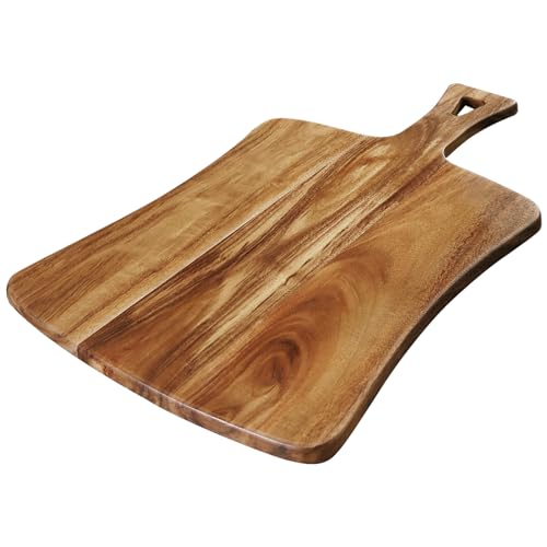 Acacia Wood Cutting and Serving Board with Handle