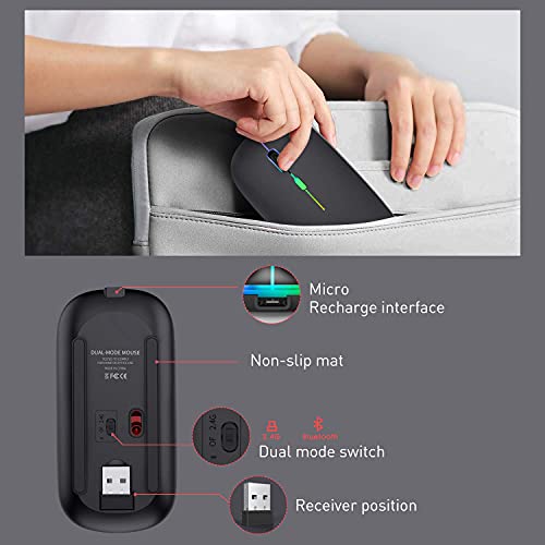 Bluetooth Wireless Mouse for Laptop and PC