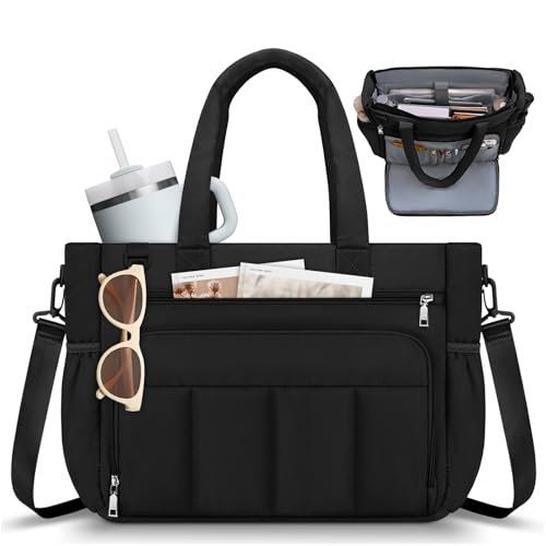 Puffy Lightweight Tote Bag with Compartments