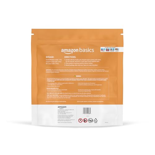 120 Pack Amazon Basics Laundry Detergent Pacs