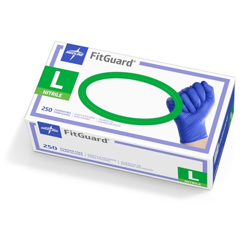 250 Count Nitrile Exam Gloves, Powder Free Disposable