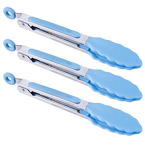 3 Pack Mini Silicone Kitchen Tongs