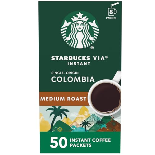 50 Count Starbucks VIA Colombia Instant Coffee