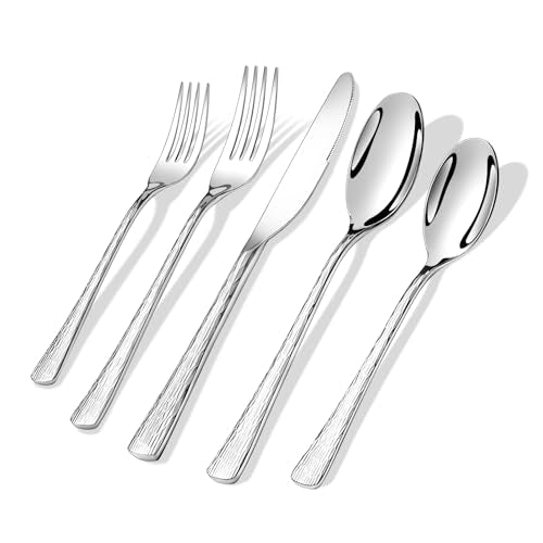 50-Piece Heavy Duty Stainless Steel Silverware Set
