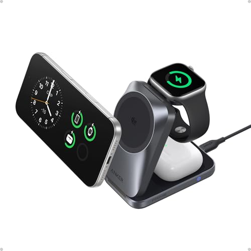 Anker 25W Qi2 3-in-1 Foldable MagSafe Charger