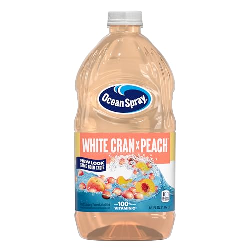 8 Pack Ocean Spray Cran-Peach Juice Drink 64oz Bottles