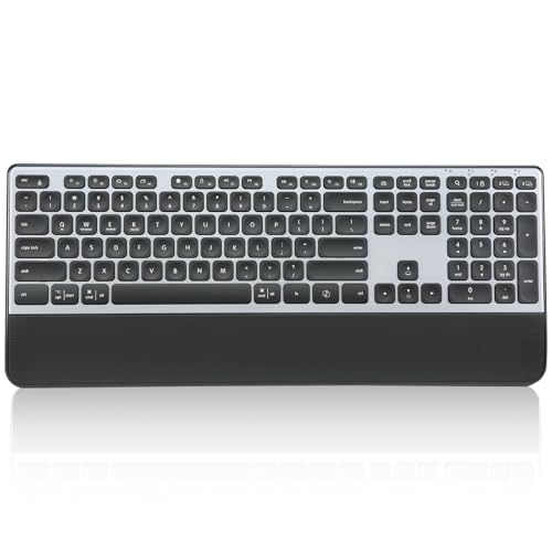 Rechargeable Wireless Backlit Full Size Bluetooth Keyboard
