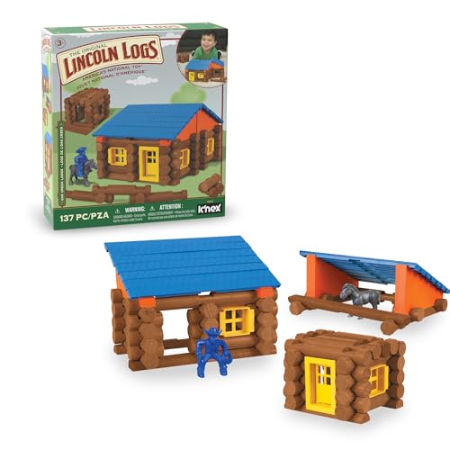 137 Piece Lincoln Logs Oak Creek Lodge Building Set