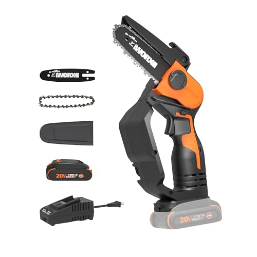 WORX 20V Cordless Mini Chainsaw with Battery