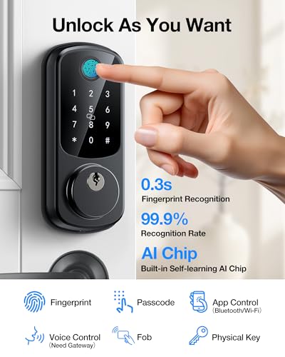 SohoTeco Smart Fingerprint Door Lock with Keypad