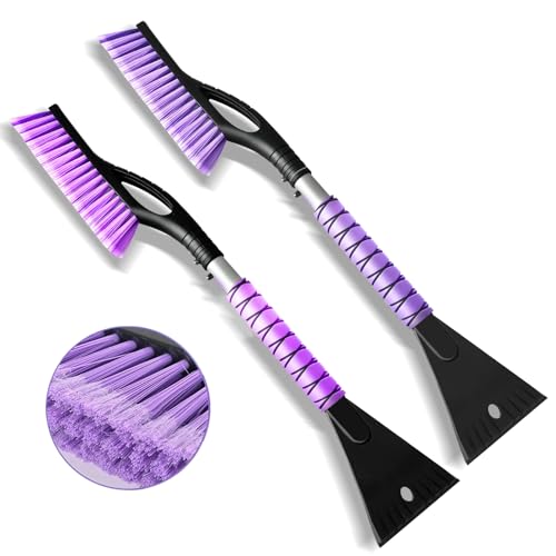 2 Pack Snow Brush and Detachable Ice Scraper Set