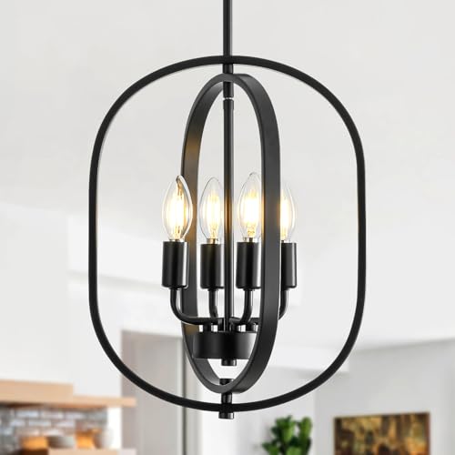 Xyndraph 12-Inch 4-Light Modern Farmhouse Chandelier