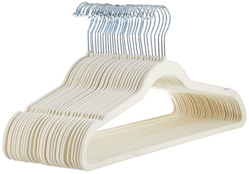 30 Pack Amazon Basics Slim Velvet Non-Slip Hangers