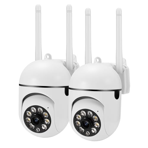 2 Pack Security Camera Wired Indoor Outdoor Wireless