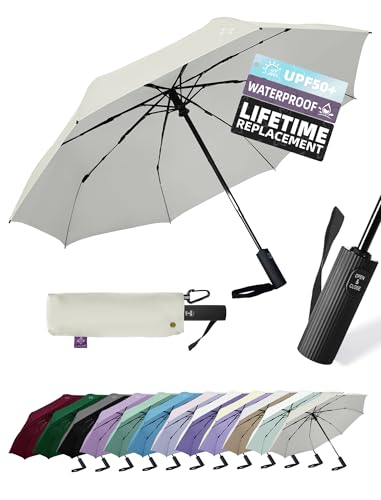 Windproof Compact Travel Umbrella with UV Protection