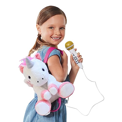 Singing Machine Kids Karaoke Plush Backpack with Microphone