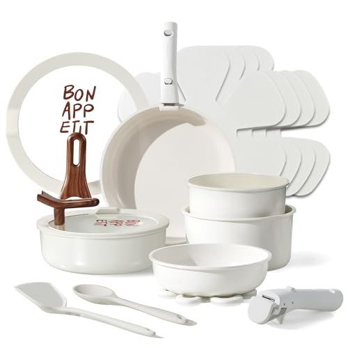 18 Piece Nonstick Ceramic Pots and Pans Set