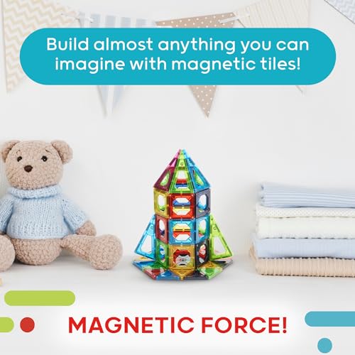 Discovery Kids 100-Piece 3D Magnetic Tile Set