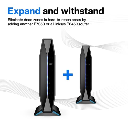 Linksys AX1800 Wi-Fi 6 Router Home Networking, Dual Band Wireless AX Gigabit WiFi Router, Speeds up to 1.8 Gbps and coverage 1,500 sq ft, Parental Controls, maximum 20 devices (E7350)