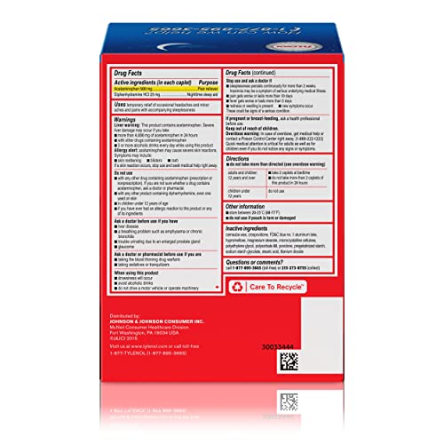 Tylenol PM Extra Strength Pain Relief Caplets