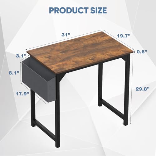 DUMOS 32 Inch Modern Computer Desk for Home