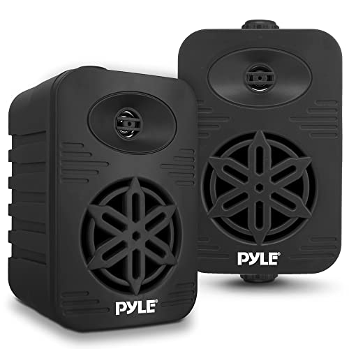 Pair Indoor Outdoor Waterproof 4” 2-Way Speakers