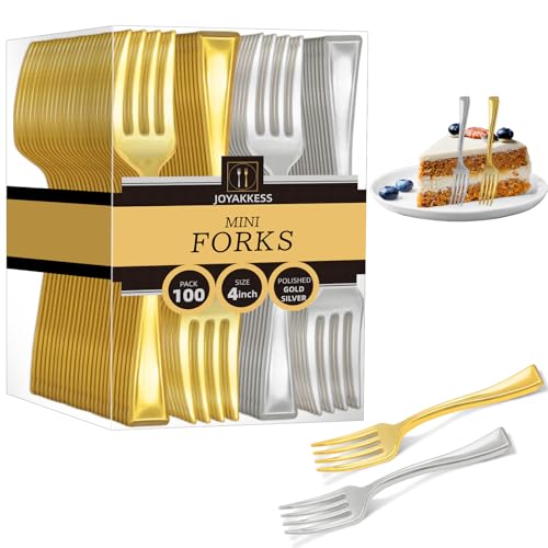 100 Count Heavy Duty Mini Plastic Appetizer Forks