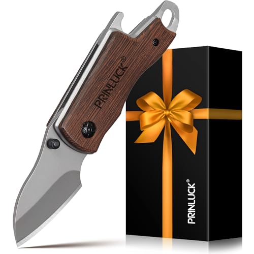 Folding Wood Pocket Knife for Men, EDC Utility