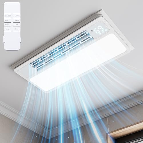 Ceiling Fan with Light, Remote, LED Display, Timer