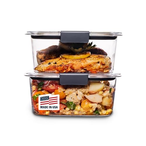 2 Pack Rubbermaid Brilliance 4.7 Cup Food Containers