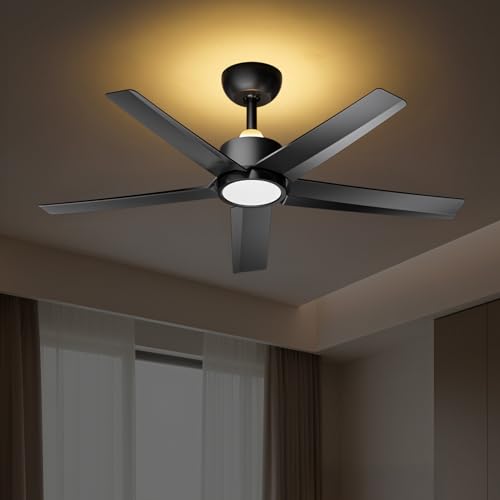 44-Inch Dimmable Ceiling Fan with Light and Remote