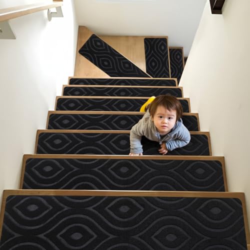 15 Pack Non-Slip Carpet Stair Treads