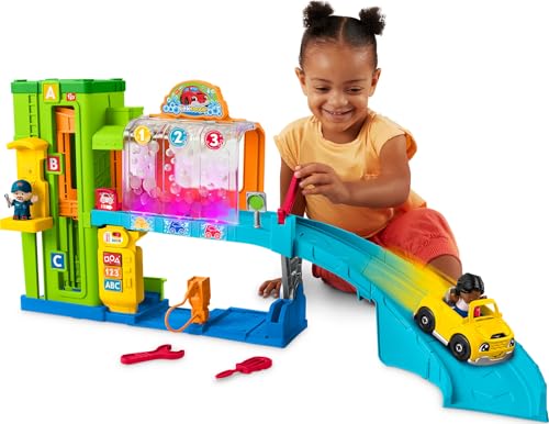Fisher-Price Little People Light-Up Learning Garage Playset