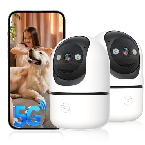 2 Pack Indoor 2K WiFi Security Cameras PTZ