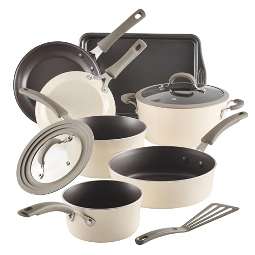 10 Piece Rachael Ray Nonstick Cookware Set with Utensil