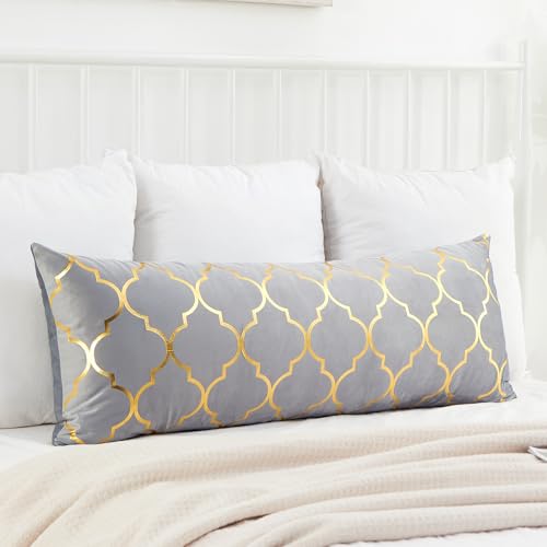 Velvet Lumbar Throw Pillow Cover 14x36, 1 Pack