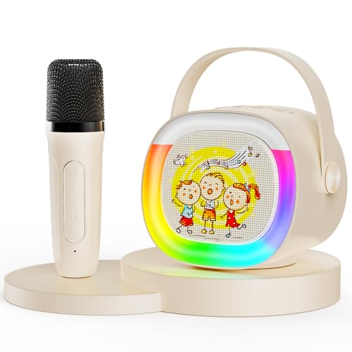 Kids Bluetooth Karaoke Machine with Wireless Microphone
