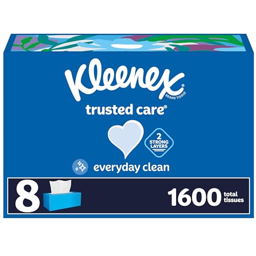 Kleenex Trusted Care 2-Ply Facial Tissues, 8 Boxes