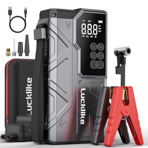 6000A 12V Car Jump Starter with Air Compressor