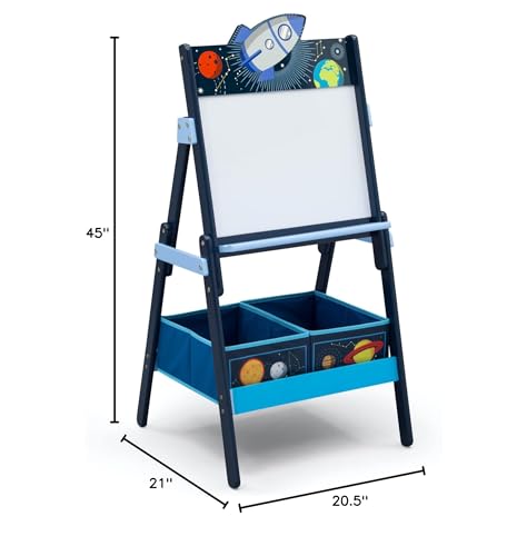 Delta Children Wooden Activity Easel with Storage