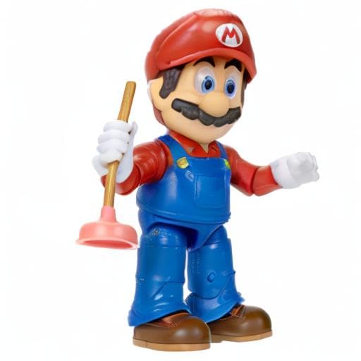 Super Mario Bros. 5" Action Figure with Plunger