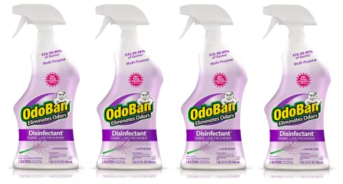 4 Pack OdoBan Disinfectant and Odor Eliminator Spray