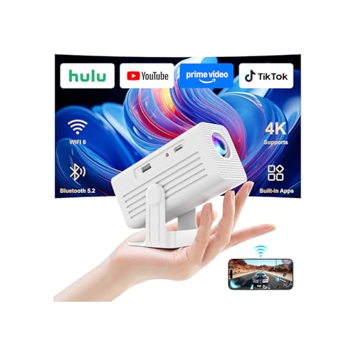 4K WiFi Bluetooth Mini Smart Projector